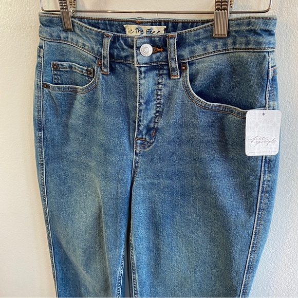 Free People Curvy High Rise Vintage Straight Leg Cropped NWT - Picture 6 of 11